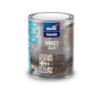HELIOS TESSAROL Direct 3v1 - Antikorózny náter na kov 0,75 l ral 9005 - čierna