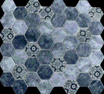 Sklenená mozaika Premium Mosaic azul 28x32 cm mat PATCHWORK45AZ