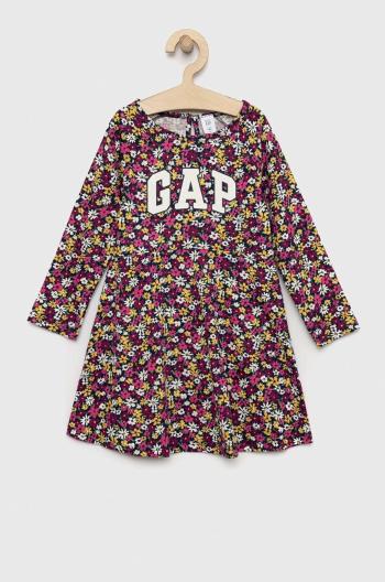 Dievčenské bavlnené šaty GAP midi, áčkový strih