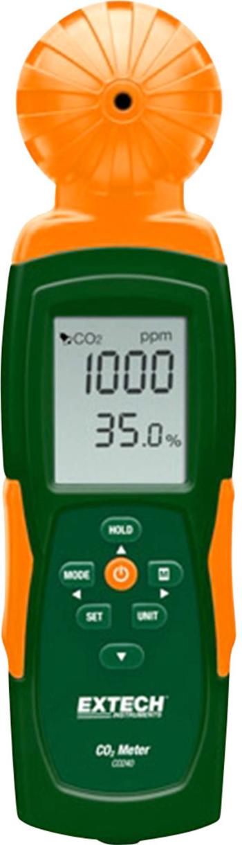 merač oxidu uhličitého (CO2) Extech CO240, 0 - 9999 ppm, s funkciou merania teploty, s USB rozhraním, s funkciou dátovéh