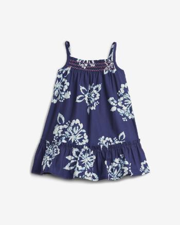 GAP Smocked Floral Šaty detské Modrá