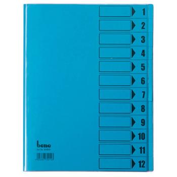 Bene  084800BL organizačné dosky modrá DIN A4 PVC Počet priehradiek: 12