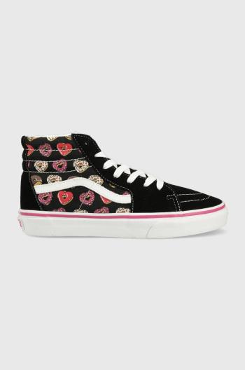 Detské tenisky Vans JN SK8 Hi LOVE BLKPK čierna farba