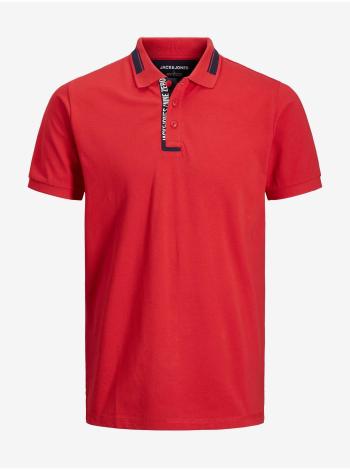 Červená polokošeľa Jack & Jones Cut Polo