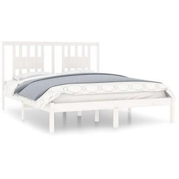 Rám postele biely masívna borovica 140 × 200 cm, 3104064