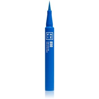 3INA The Color Pen Eyeliner Mini očné linky vo fixe odtieň 850 - Blue 0,6 ml