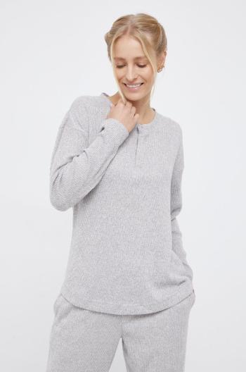 Tričko s dlhým rukávom Calvin Klein Underwear dámske, šedá farba