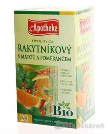 APOTHEKE BIO SELECTION RAKYT. ČAJ S MÄTOU A POMARANČOM, 20x1,5g