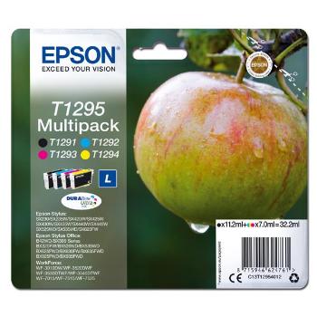 EPSON T1295 (C13T12954012) - originálna cartridge, čierna + farebná, 1x11,2ml/3x7ml