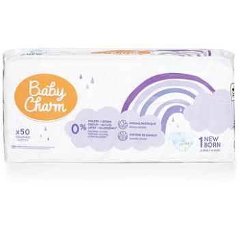 BABY CHARM Super Dry Flex veľkosť 1 Newborn, 2 – 5 kg (50 ks) (5411416066637)