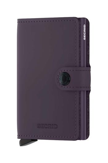 Kožená peňaženka Secrid Miniwallet Matte Dark Purple fialová farba