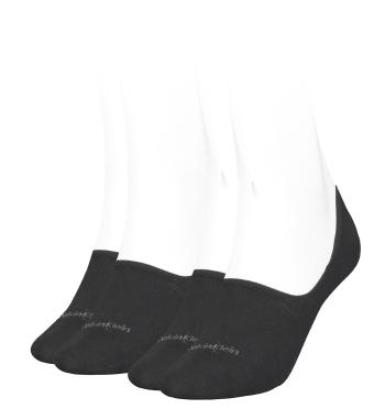 CALVIN KLEIN - 2PACK čierne neviditeľné ponožky -39-42