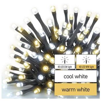 EMOS LED vianočná reťaz, 8 m, vonkajšia aj vnútorná, teplá/studená biela, časovač (D4AN04)