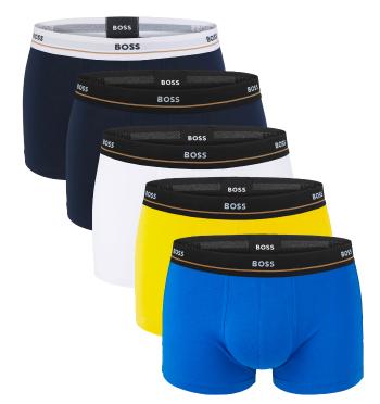 BOSS - boxerky 5PACK essential cotton stretch blue & yellow color combo - limitovana fashion edícia (HUGO BOSS)-L (90-98 cm)