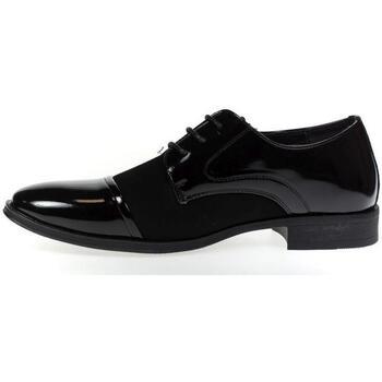 John-C  Sandále Chlapčenské spoločenské čierne topánky DAMIAN 36-41  Čierna