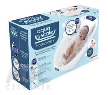 Baby Patent Digitálna vanička pre deti Aquascale 3v1, s integrovanou váhou a teplomerom 1x1 ks