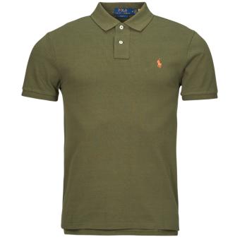 Polo Ralph Lauren  POLO AJUSTE SLIM FIT EN COTON BASIC MESH  Polokošele s krátkym rukávom Zelená