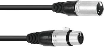 Omnitronic 30220765 XLR prepojovací kábel [1x XLR zástrčka 5-pólová - 1x XLR zásuvka 5-pólová] 1.50 m čierna