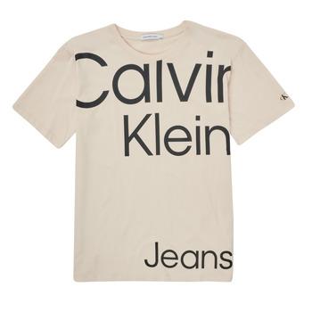 Calvin Klein Jeans  Tričká s krátkym rukávom BOLD INSTITUTIONAL LOGO T-SHIRT  Biela