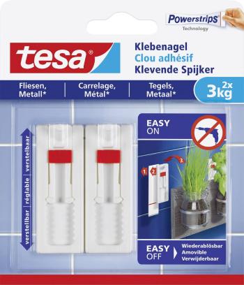 tesa 77764 tesa® nastaviteľný lepiaci klinec  biela Množstvo: 2 ks