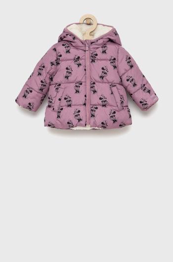Detská obojstranná bunda GAP x Disney ružová farba