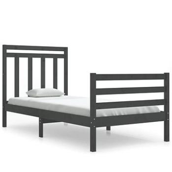 Rám postele sivý masívne drevo 90 × 190 cm Single, 3105282