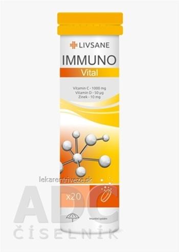 LIVSANE IMMUNO Vital šumivé tablety (vitamín C, D, zinok) 1x20 ks