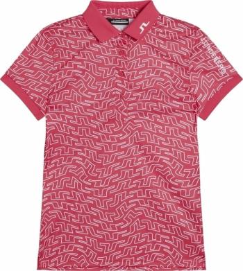 J.Lindeberg Tour Tech Print Golf Polo Azalea Outline Bridge Swirl L