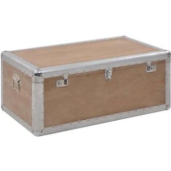 Úložný box z masívneho jedľového dreva 91 × 52 × 40 cm hnedý (246124)