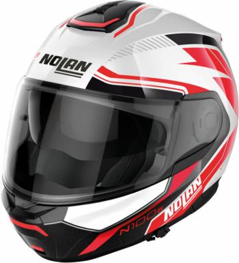 Nolan N100-6 Surveyor N-Com Metal White Red/Black XS Prilba