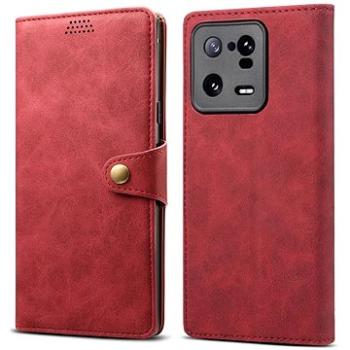 Lenuo Leather flipové puzdro na Xiaomi 13 Pro, červená (348431)