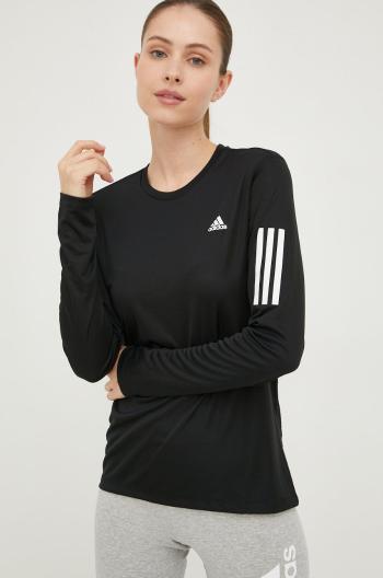 Bežecké tričko s dlhým rukávom adidas Performance Own The Run čierna farba,