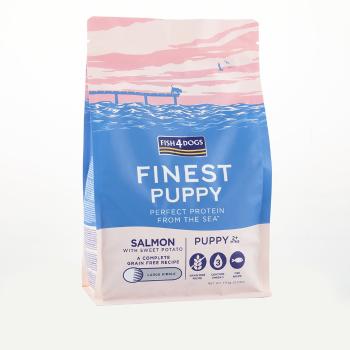 FISH4DOGS Granule veľké pre šteniatka Finest losos so sladkými zemiakmi 6kg, 2m+