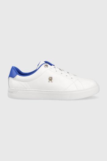 Kožené tenisky Tommy Hilfiger ELEVATED ESSENTIAL COURT SNEAKER biela farba, FW0FW07377