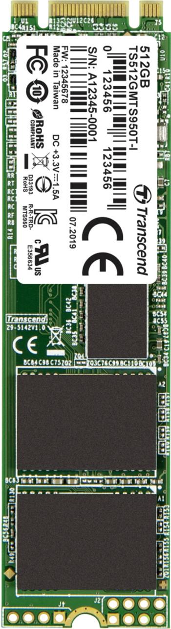 Transcend MTS950T-I 512 GB interný SSD disk NVMe / PCIe M.2 SATA 6 Gb / s Retail TS512GMTS950T-I