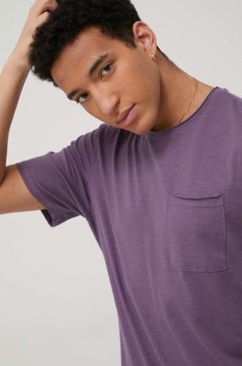Bavlnené tričko Only & Sons fialová farba, jednofarebné
