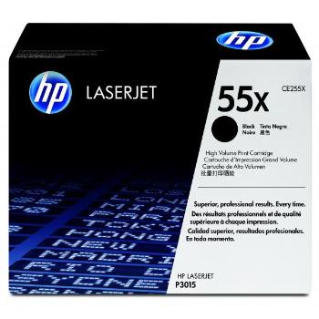 HP originál toner CE255X, black, 12500str., HP 55X, HP LaserJet P3015, LaserJet Pro 500 MFP M521dn, O, čierna