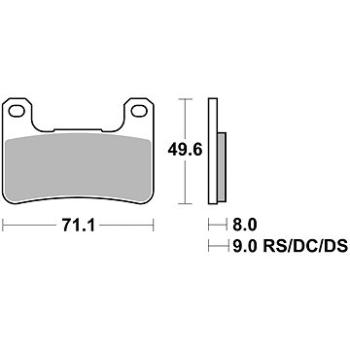 Braking brzdové doštičky (sinterová zmes CM55) (2 ks) M501 – 224 (M501-224)