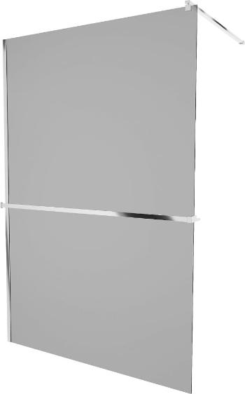 MEXEN/S - KIOTO Sprchová zástena WALK-IN s poličkou a držiakom uterákov 80 x 200 cm, grafit 8 mm, chróm 800-080-121-01-40