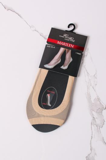 Telové balerínkové ponožky s otvorenou špičkou Lux Line Nf New