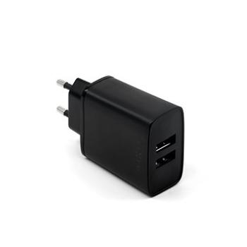 FIXED Smart Rapid Charge 15 W s 2× USB výstupom čierna (FIXC15-2U-BK)