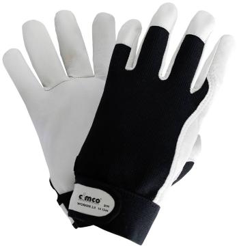 Cimco Worker 2.0 schwarz/weiß 141247 kože nappa pracovné rukavice Veľkosť rukavíc: 11, XXL EN 388  1 pár