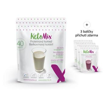 KETOMIX Proteínový koktail káva, lesné plody a kokos 40 porcií