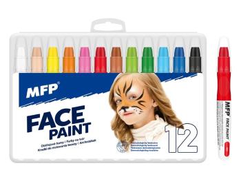Sada bezpečných farieb na tvár Face Paint - 12 kusov - MFP Paper