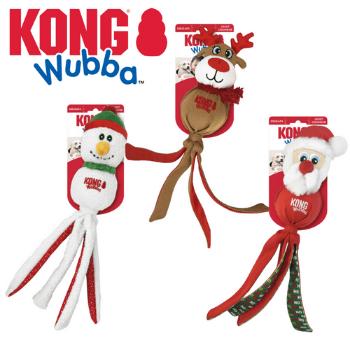 Kong Dog Holiday Wubba hračka pre psa (santa-sob-snehuliak) veľ. L