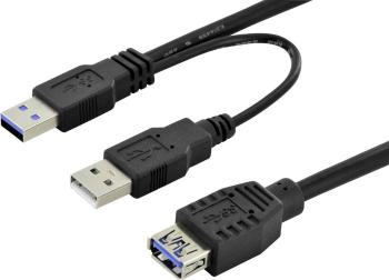 Digitus #####USB-Kabel #####USB 3.2 Gen1 (USB 3.0 / USB 3.1 Gen1) #####USB-A Stecker, #####USB-A Buchse 30.00 cm čierna