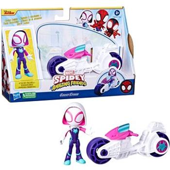 Spider-Man and His Amazing Friends Spider-Gwen - Motorka a figúrka, 10 cm (5010994181604)