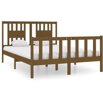 Rám postele medovo hnedý masívne drevo 135 × 190 cm Double, 3104106