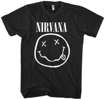 Nirvana Tričko White Smiley Black M