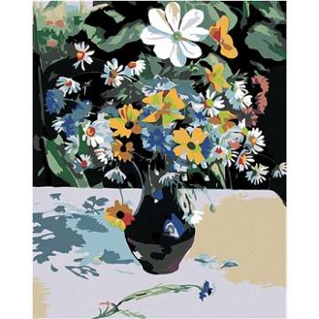 Maľovanie podľa čísel – Lúčne kvety v čiernej váze (HRAmal01064nad)